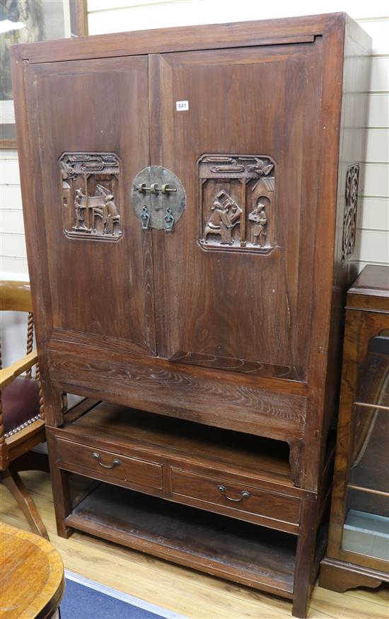 A Chinese cabinet on stand, 95cm
